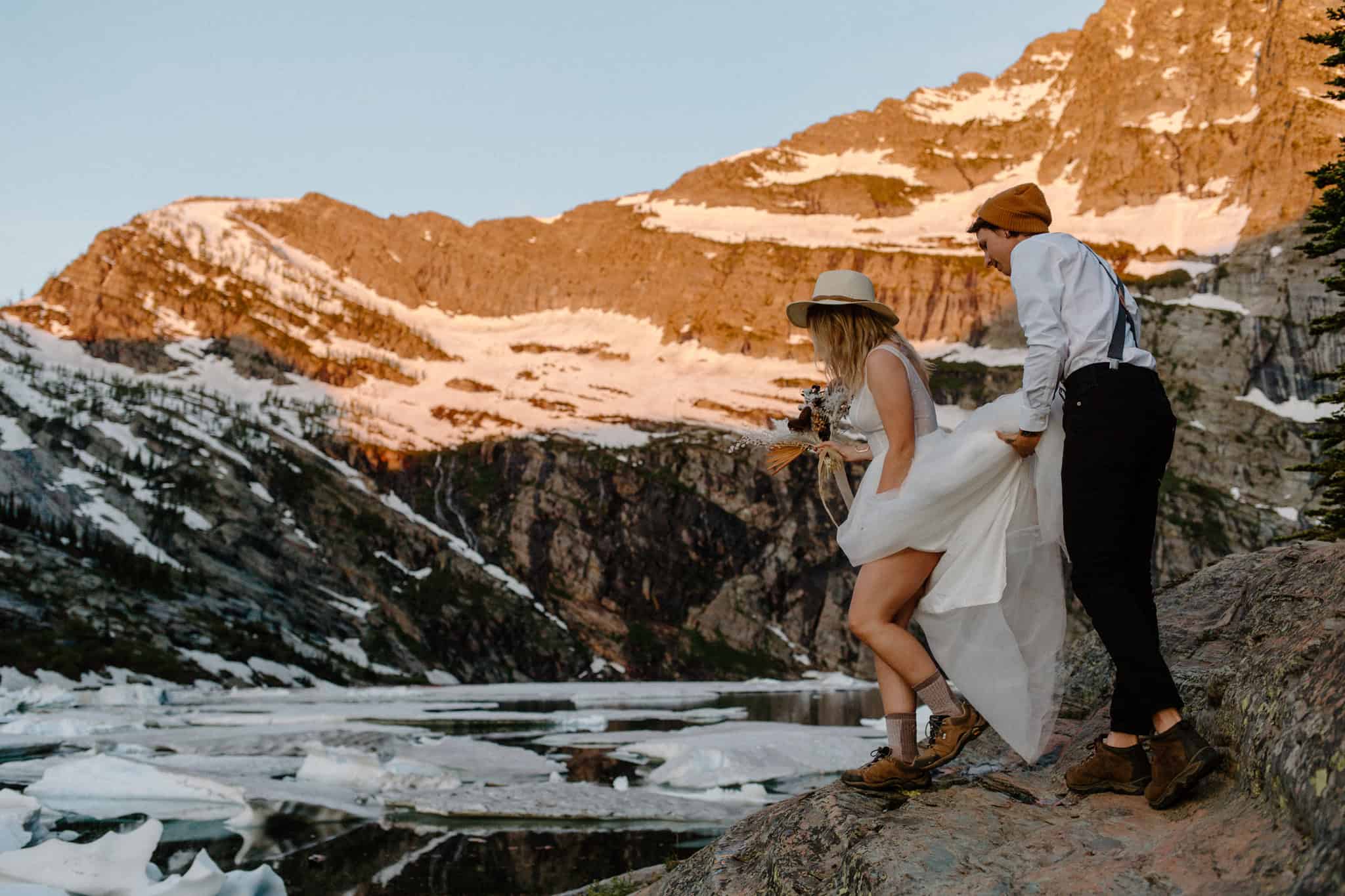 1G5A5157 alternative couple at mountain elopement