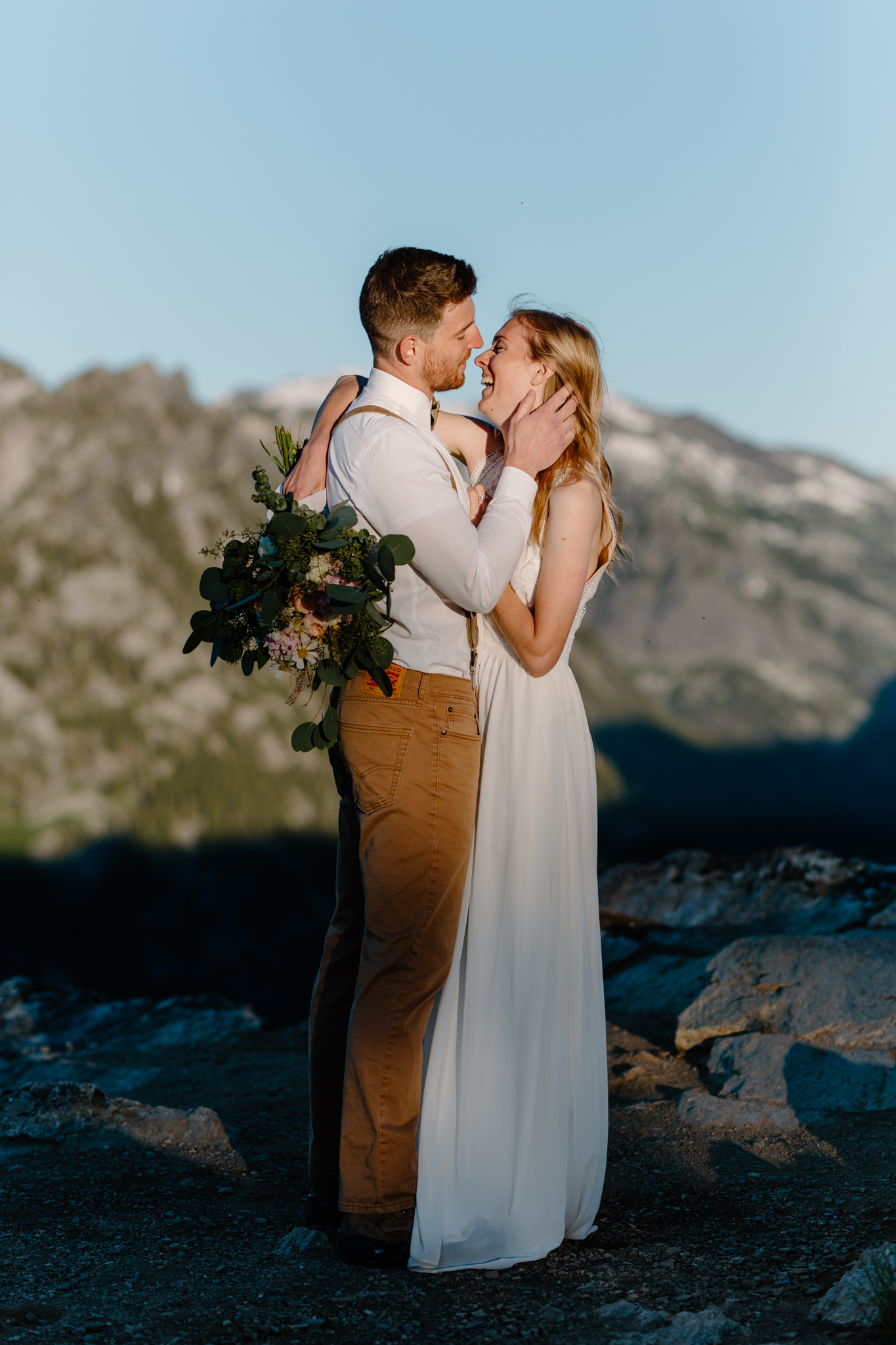 couple elopes in the mountains