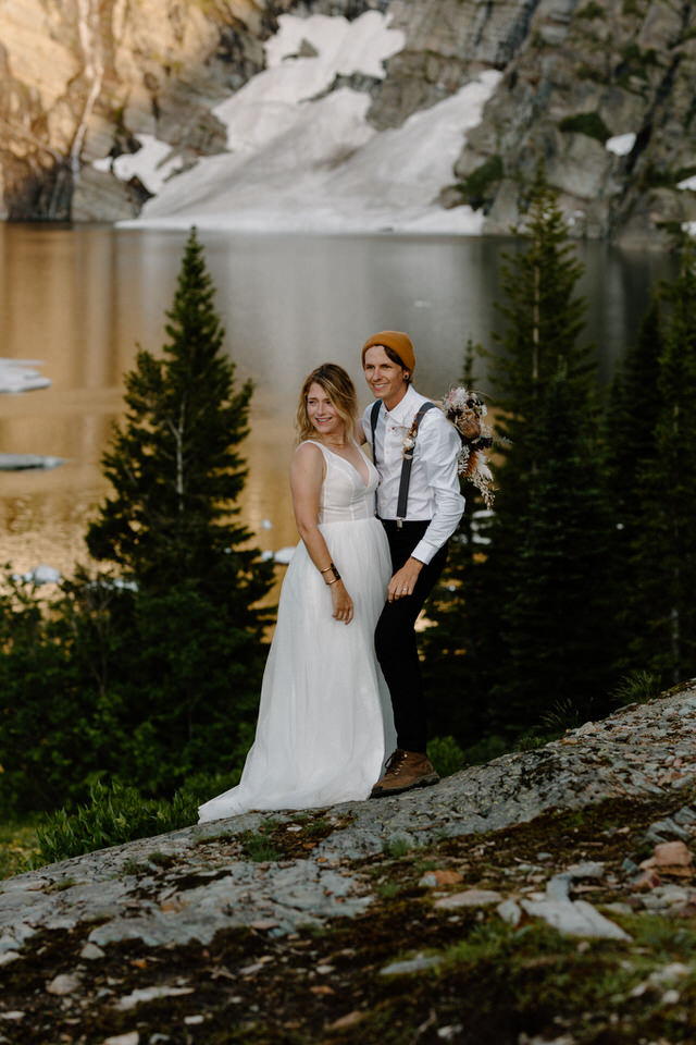 eloping couple sees mountain goat in montana