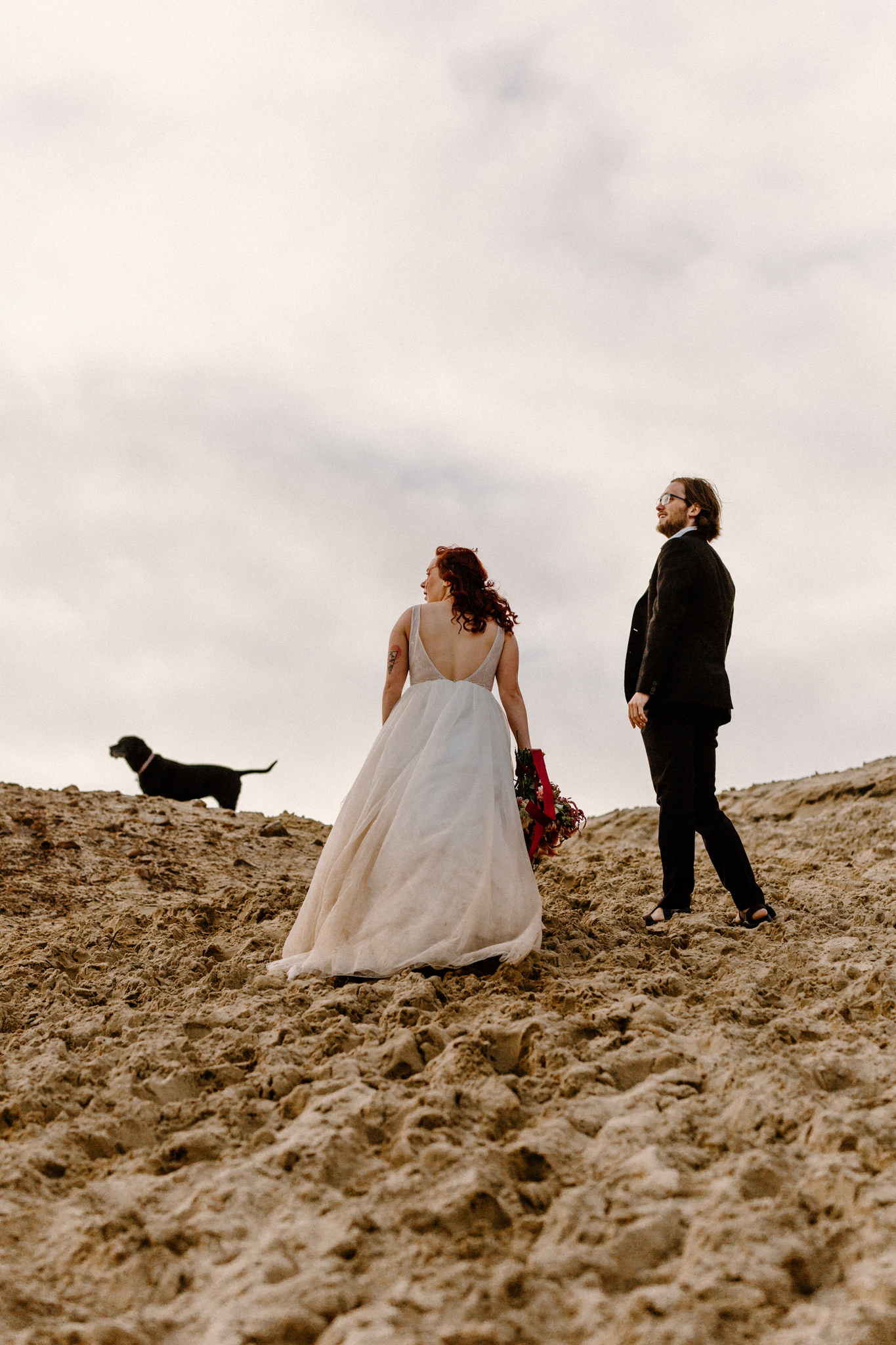 Oregon Beach Elopement with Dogs