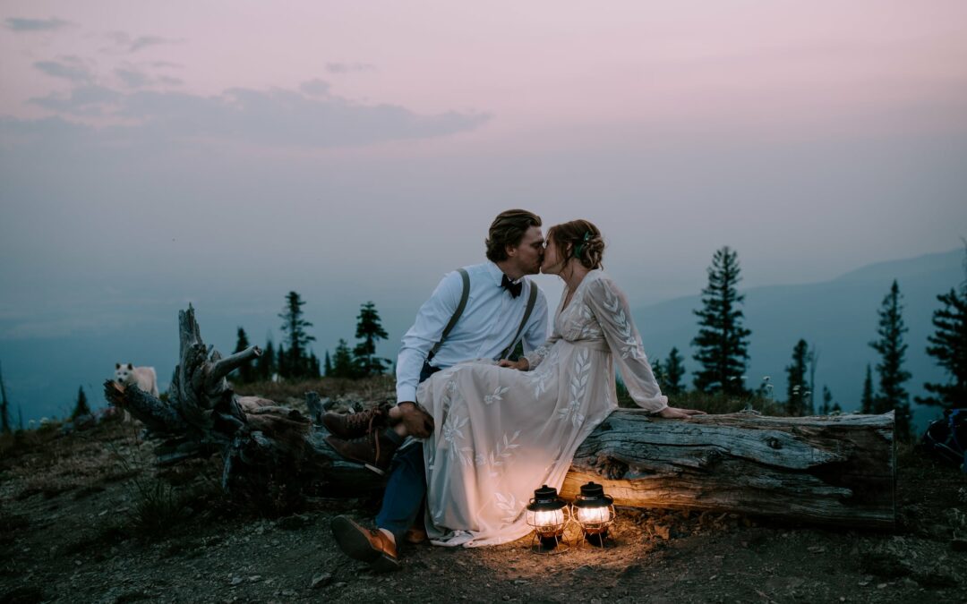 Kelsey & Rob’s Sunset Wildfire Elopement